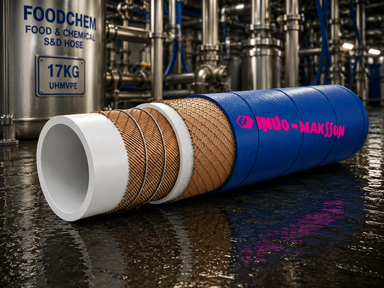FOODCHEM Multipurpose Food & Chemical S&D Hose 17KG - UHMWPE